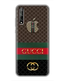 Чехол для Huawei P Smart S / Y8p (2020) с картинкой «Gucci — брендированный десерт»