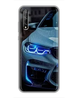 Чехол для Huawei P Smart S / Y8p (2020) с картинкой «Взгляд BMW с синими фарами» Чехол для Huawei P Smart S / Y8p (2020) с картинкой «Взгляд BMW с синими фарами»