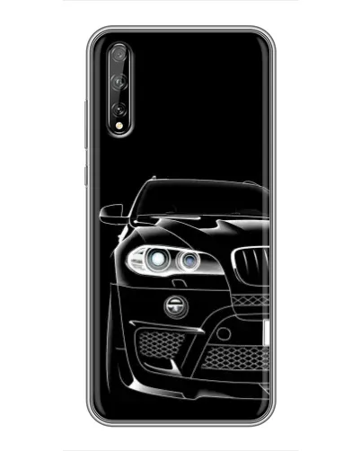 Чехол для Huawei P Smart S / Y8p (2020) с картинкой «Темный силуэт BMW»