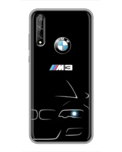 Чехол для Huawei P Smart S / Y8p (2020) с картинкой «Минималистичный принт BMW M3»