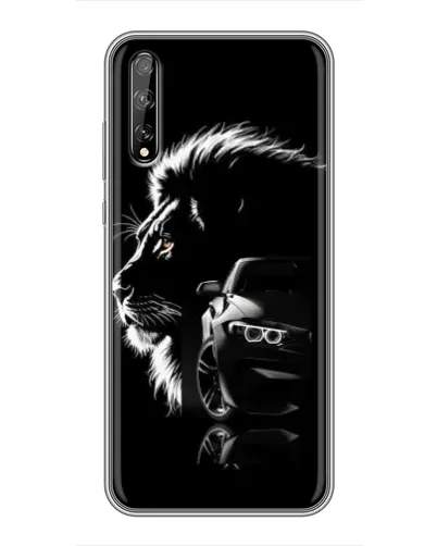 Чехол для Huawei P Smart S / Y8p (2020) с картинкой «BMW и лев»