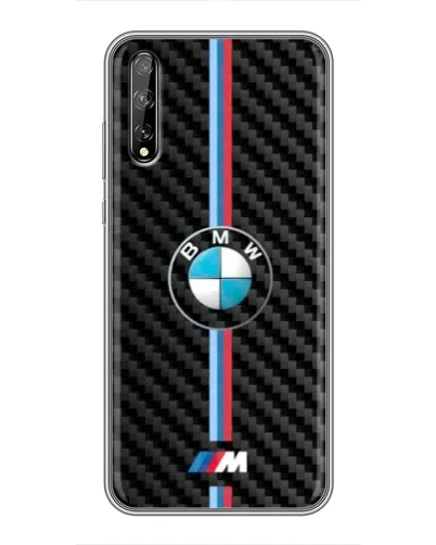 Чехол для Huawei P Smart S / Y8p (2020) с картинкой «Эмблема BMW и карбон»