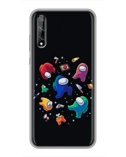 Чехол для Huawei P Smart S / Y8p (2020) с картинкой «Among Us космос»