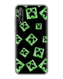 Чехол для Huawei P Smart S / Y8p (2020) с картинкой «Паттерн с криперами» Чехол для Huawei P Smart S / Y8p (2020) с картинкой «Паттерн с криперами»