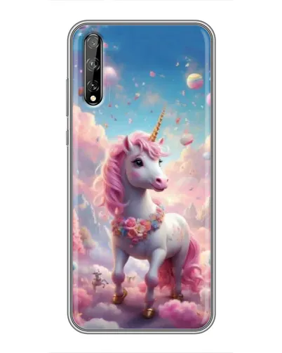 Чехол для Huawei P Smart S / Y8p (2020) с картинкой «Единорог среди облаков»