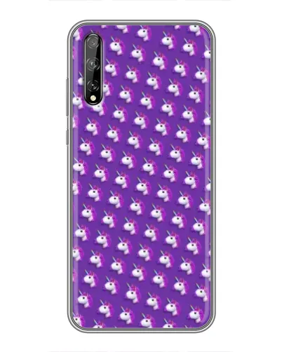 Чехол для Huawei P Smart S / Y8p (2020) с картинкой «Единороги на фиолетовом»