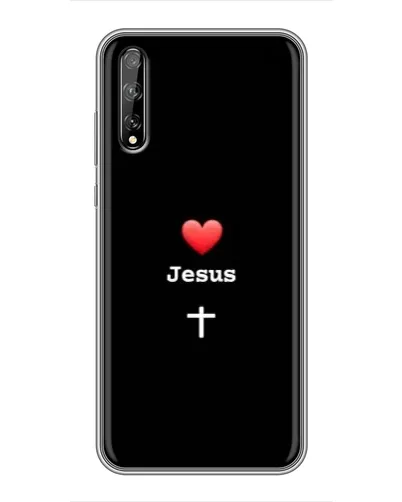 Чехол для Huawei P Smart S / Y8p (2020) с картинкой «Сердце - Jesus»