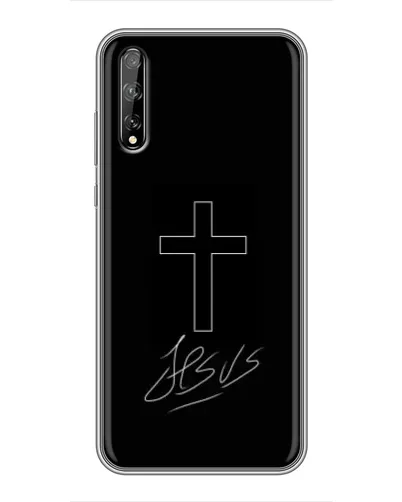 Чехол для Huawei P Smart S / Y8p (2020) с картинкой «Графический крест Jesus» Чехол для Huawei P Smart S / Y8p (2020) с картинкой «Графический крест Jesus»
