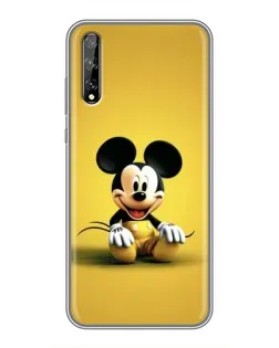 Чехол для Huawei P Smart S / Y8p (2020) с картинкой «Микки на желтом»