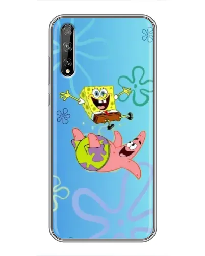 Чехол для Huawei P Smart S / Y8p (2020) с картинкой «Спанч Боб и Патрик»