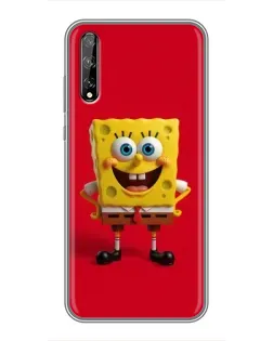 Чехол для Huawei P Smart S / Y8p (2020) с картинкой «Спанч Боб на красном» Чехол для Huawei P Smart S / Y8p (2020) с картинкой «Спанч Боб на красном»