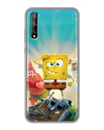 Чехол для Huawei P Smart S / Y8p (2020) с картинкой «Спанч Боб победитель»