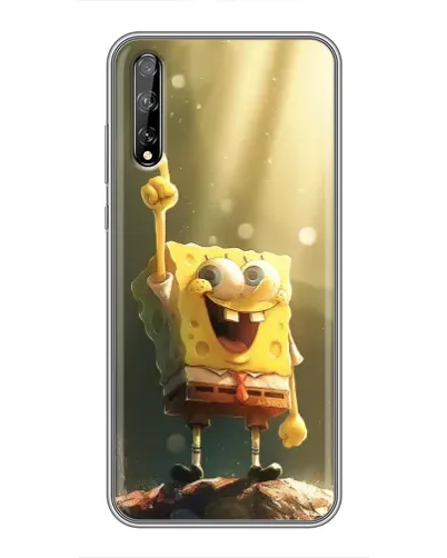 Чехол для Huawei P Smart S / Y8p (2020) с картинкой «Сияющий Спанч Боб»