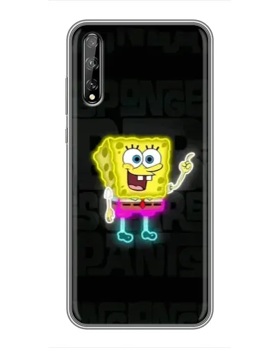 Чехол для Huawei P Smart S / Y8p (2020) с картинкой «Неоновый Губка Боб»
