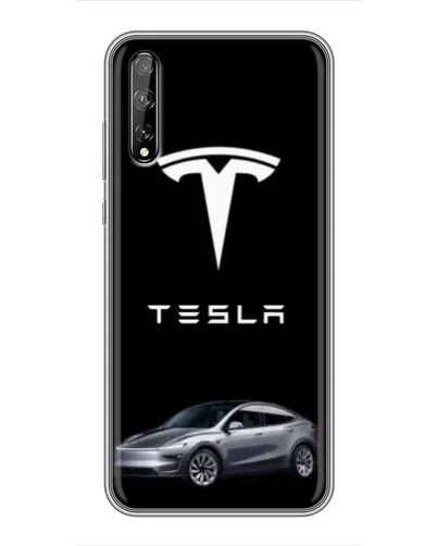 Чехол для Huawei P Smart S / Y8p (2020) с картинкой «Tesla Model Y»