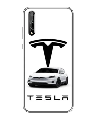 Чехол для Huawei P Smart S / Y8p (2020) с картинкой «Tesla White Style»