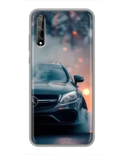 Чехол для Huawei P Smart S / Y8p (2020) с картинкой «Mercedes — ночной город»