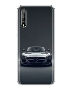 Чехол для Huawei P Smart S / Y8p (2020) с картинкой «Mercedes на черном»