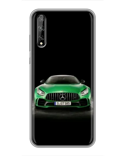 Чехол для Huawei P Smart S / Y8p (2020) с картинкой «Mercedes — неоновый лого»