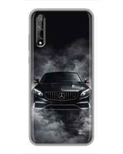 Чехол для Huawei P Smart S / Y8p (2020) с картинкой «Mercedes в дыму»