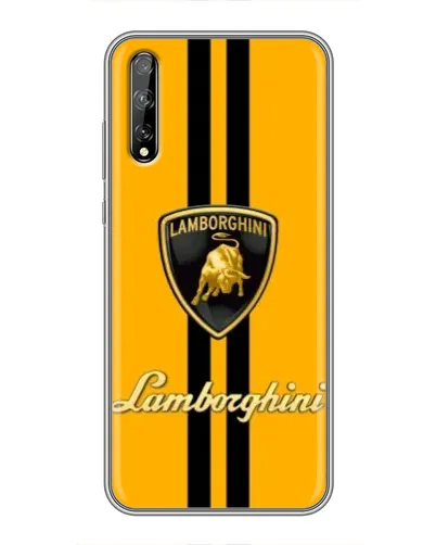 Чехол для Huawei P Smart S / Y8p (2020) с картинкой «Lamborghini Stripe желтый»