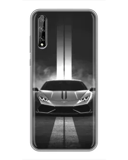 Чехол для Huawei P Smart S / Y8p (2020) с картинкой «Lamborghini симметрия дорог»
