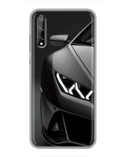 Чехол для Huawei P Smart S / Y8p (2020) с картинкой «Lamborghini фары детализация»
