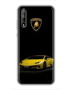 Чехол для Huawei P Smart S / Y8p (2020) с картинкой «Lamborghini желтый акцент»