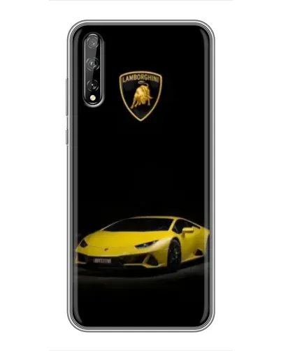 Чехол для Huawei P Smart S / Y8p (2020) с картинкой «Lamborghini желтый акцент»