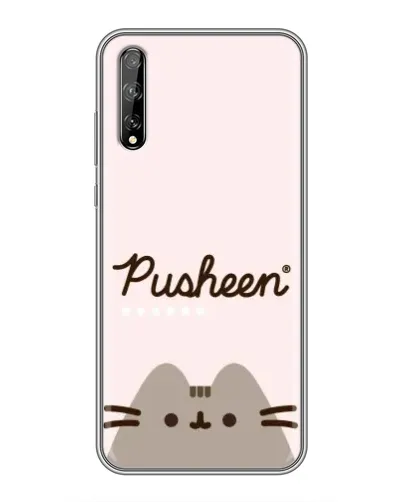 Чехол для Huawei P Smart S / Y8p (2020) с картинкой «Pusheen логотип»