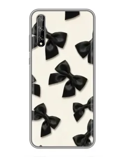 Чехол для Huawei P Smart S / Y8p (2020) с картинкой «Черные бантики»