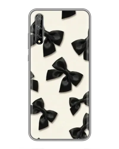Чехол для Huawei P Smart S / Y8p (2020) с картинкой «Черные бантики»