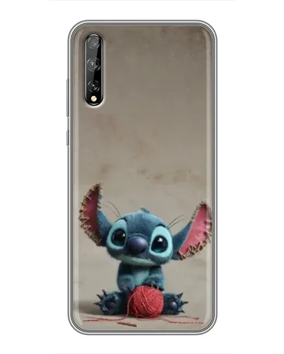 Чехол для Huawei P Smart S / Y8p (2020) с картинкой «Стич на коричневом фоне»