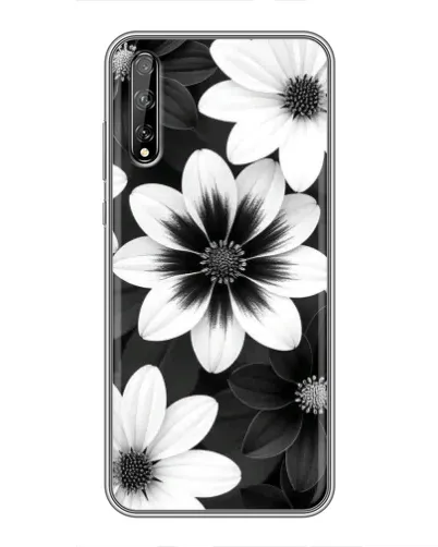 Чехол для Huawei P Smart S / Y8p (2020) с картинкой «Монохромные астры» Чехол для Huawei P Smart S / Y8p (2020) с картинкой «Монохромные астры»