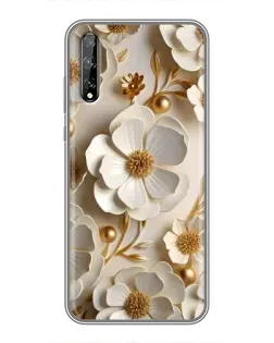 Чехол для Huawei P Smart S / Y8p (2020) с картинкой «Белие бумажние цвети» Чехол для Huawei P Smart S / Y8p (2020) с картинкой «Белие бумажние цвети»