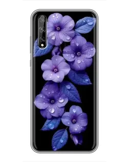Чехол для Huawei P Smart S / Y8p (2020) с картинкой «Фиолетовые цветы с росою» Чехол для Huawei P Smart S / Y8p (2020) с картинкой «Фиолетовые цветы с росою»