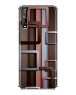 Чехол для Huawei P Smart S / Y8p (2020) с картинкой «Коричневые объемные квадраты» Чехол для Huawei P Smart S / Y8p (2020) с картинкой «Коричневые объемные квадраты»