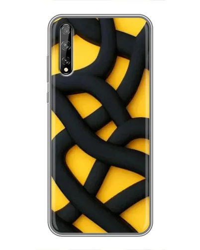 Чехол для Huawei P Smart S / Y8p (2020) с картинкой «Черное желтое переплетение» Чехол для Huawei P Smart S / Y8p (2020) с картинкой «Черное желтое переплетение»