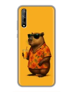 Чехол для Huawei P Smart S / Y8p (2020) с картинкой «Капибара на отдыхе»