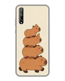 Чехол для Huawei P Smart S / Y8p (2020) с картинкой «Башня из капибар»
