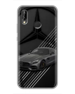 Чехол для Huawei Y9 2019 / Enjoy 9 Plus с картинкой «Mercedes AMG — графика»