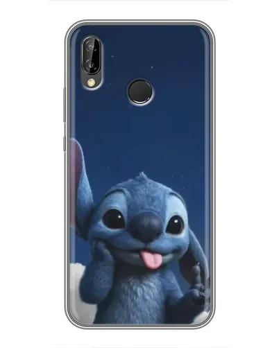 Чехол для Huawei Y9 2019 / Enjoy 9 Plus с картинкой «Стич в облаках»