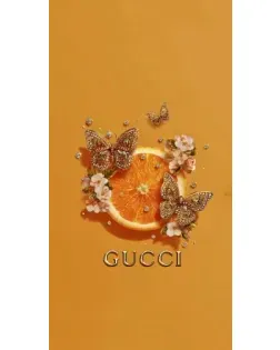 Чехол для Huawei с картинкой «Gucci — золотые бабочки»