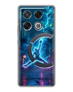 Чохол для Infinix GT 20 Pro з картинкою «Jordan Gold Jumpman» Чохол для Infinix GT 20 Pro з картинкою «Jordan Gold Jumpman»