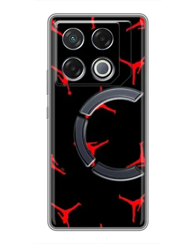 Чехол для Infinix GT 20 Pro с картинкой «Jordan Red Pattern» Чехол для Infinix GT 20 Pro с картинкой «Jordan Red Pattern»