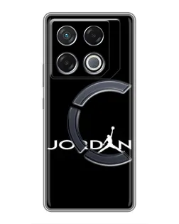 Чехол для Infinix GT 20 Pro с картинкой «Jordan White Logo» Чехол для Infinix GT 20 Pro с картинкой «Jordan White Logo»