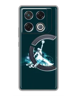 Чехол для Infinix GT 20 Pro с картинкой «Jordan Blue Fire» Чехол для Infinix GT 20 Pro с картинкой «Jordan Blue Fire»