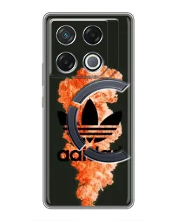 Чехол для Infinix GT 20 Pro с картинкой «Оранжевый дым Adidas» Чехол для Infinix GT 20 Pro с картинкой «Оранжевый дым Adidas»