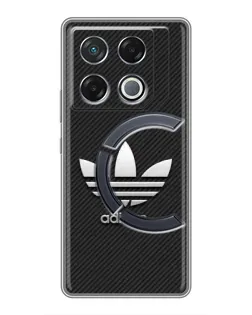 Чехол для Infinix GT 20 Pro с картинкой «Adidas Карбоновая текстура»