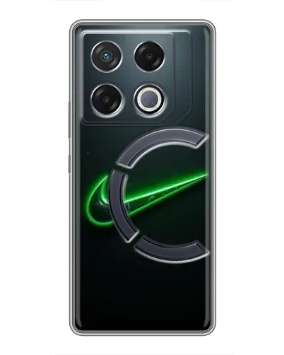 Чехол для Infinix GT 20 Pro с картинкой «Неоновый контур Nike»
